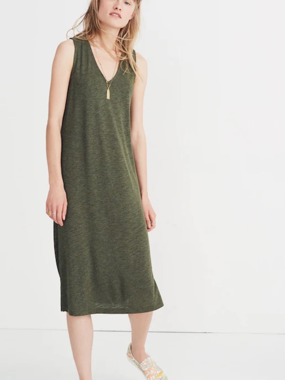 Madewell V-Neck Jersey Tank Dress